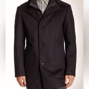 Hugo Boss Black Wool Cashmere Coxtan Coat NWT
